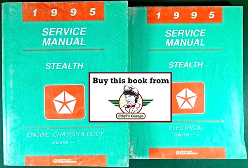 [DOD1995812705115A/2] 1995 Dodge Stealth Shop Repair Service & Electrical Manual 2 Vol. Set