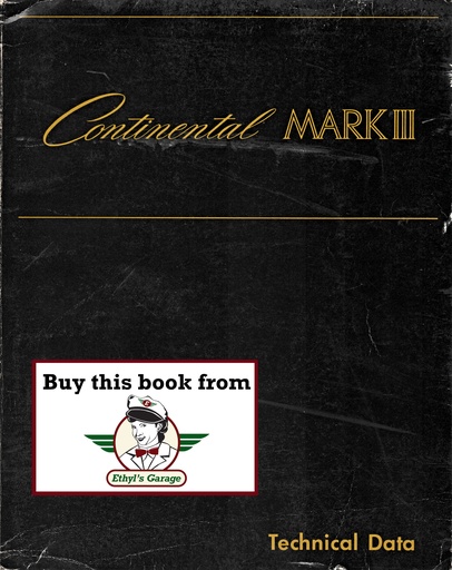 [LIN1968LM6076MIIIA] 1968 Lincoln Continental Mark III Factory OEM Shop Repair Service Manual