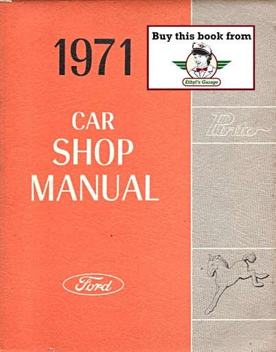 [FOR1971798671A] 1971 Ford Pinto Factory OEM Shop Repair Maintenance Service Manual
