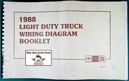 [CH1988ST35088A] 1988 Chevrolet C/K Pickup R/V S/T G Van M Van P Van Suburban Blazer Large Format Wiring Diagrams