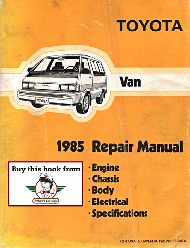 [TOY198536248AA] 1985 Toyota Van OEM Shop Service Repair Manual