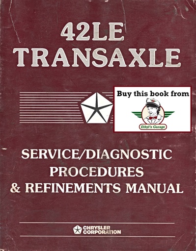 [MOP19968169996222A] 1993-2004 Chrysler 42LE Automatic Transaxle Service/Diagnostic Procedures & Refinements Manual