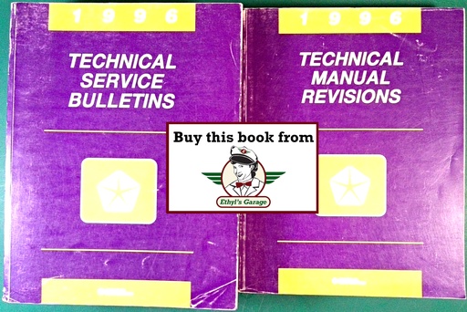 [MOP19968169997010A/2] 1996 Mopar Chrysler/Plymouth/Dodge/Jeep/Eagle Technical Service Bulletins & Manual Revisions 2 vol Set