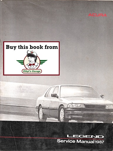 [HON198700X61SD4A100A] 1987 Acura Legend Original OEM Factory Shop Maintenance Repair Service Manual