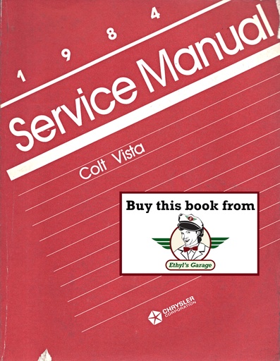 [MOP1984812704011A] 1984 Dodge/Plymouth Colt Vista Wagon Shop Maintenance Repair Service Manual