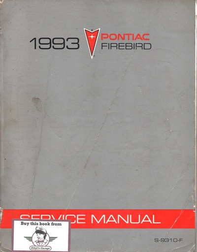 [PO1993S9310F] 1993 Pontiac Firebird Factory OEM Shop Service Repair Manual