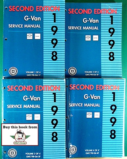 [GMT/98G61FA/4] 1998 Chevrolet Express, GMC Savana G-Van Factory Shop Repair Service Manual Second Edition 4 Vol. Set