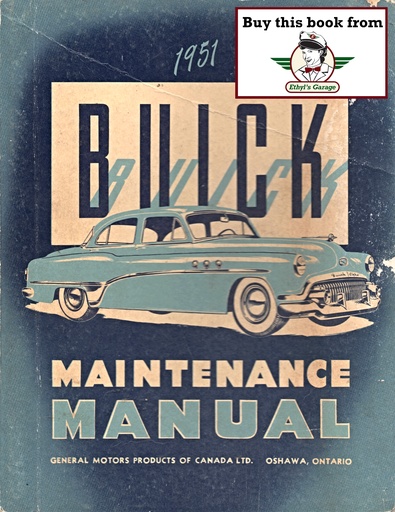 [BU1951CANADAA] 1951 Buick Factory Repair Maintenance Shop Service Manual