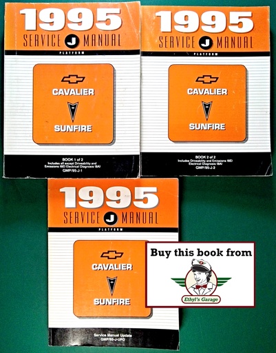 [GM1995GMP/95JA/3] 1995 Chevrolet Cavalier Pontiac Sunfire Shop Repair Maintenance Service Manual 3 Vol. Set