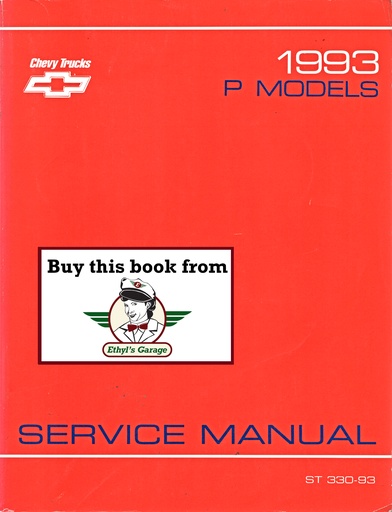 [CH1993ST33093A] 1993 Chevrolet P3 & P/G Models Front Engine Motorhome and Commercial Chassis Shop Repair Maintenance Service Manual