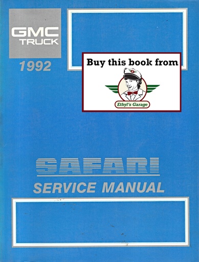 [GM1992X9230A] 1992 GMC Safari M/L Van Service Shop Manual