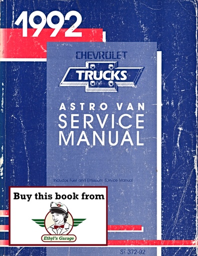 [CH1992ST39292A] 1992 Chevrolet Astro M/L Van Service Shop Manual