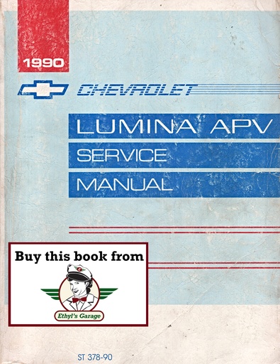 [CH1990ST37890A] 1990 Chevrolet Lumina APV Minivan U-Platform Factory OEM Shop Repair Service Manual