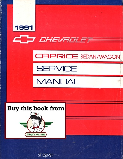 [CH1991ST32991A] 1991 Chevrolet Caprice Sedan & Wagon Factory OEM Shop Service Repair Manual