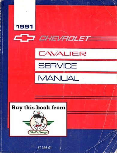[CH1991ST36691A] 1991 Chevrolet Cavalier J-Platform Shop Repair Maintenance Service Manual Z24