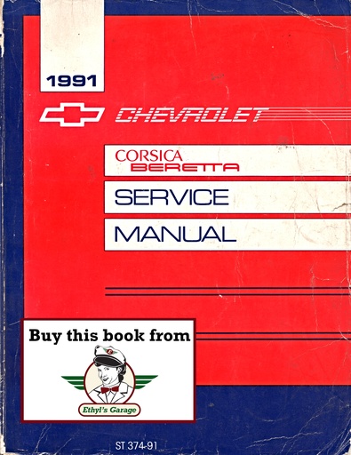 [CH1991ST37491A] 1991 Chevrolet Corsica/Beretta L-Platform Factory Shop Repair Service Manual GTZ