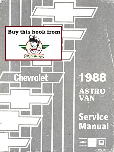[CH1988ST37288A] 1988 Chevrolet Astro M/L Van Service Shop Manual
