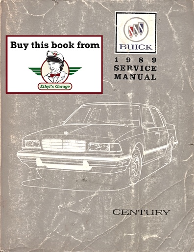 [BU1989CSMA] 1989 Buick Century OEM Shop Service Repair Manual