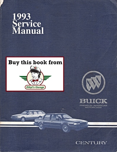 [BU1993CSMA] 1993 Buick Century OEM Shop Service Repair Manual