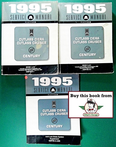 [GM1995GMP/95AA/3] 1995 Buick/Oldsmobile Century/Cutlass Ciera & Cruiser OEM Shop Service Repair Manual
