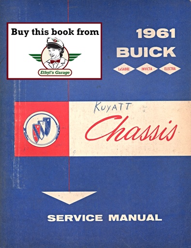 [BU1961BPS153A] 1961 Buick Factory Chassis Repair Maintenance Shop Service Manual