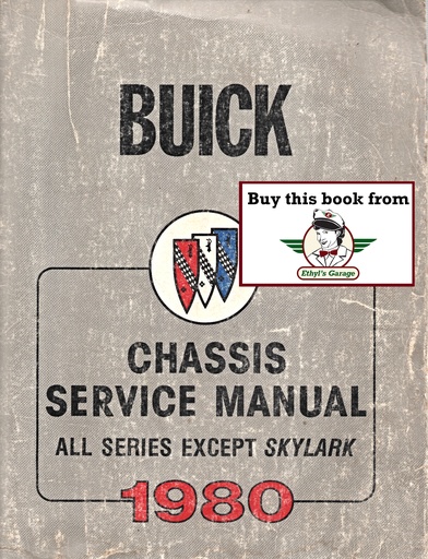 [BU1980CSMA] 1980 Buick Factory Repair Maintenance Shop Chassis Service Manual All Series