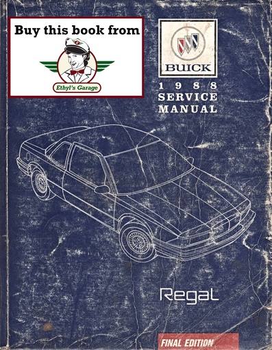 [BU1988RCSMA] 1988 Buick Regal OEM Shop Service Repair Manual
