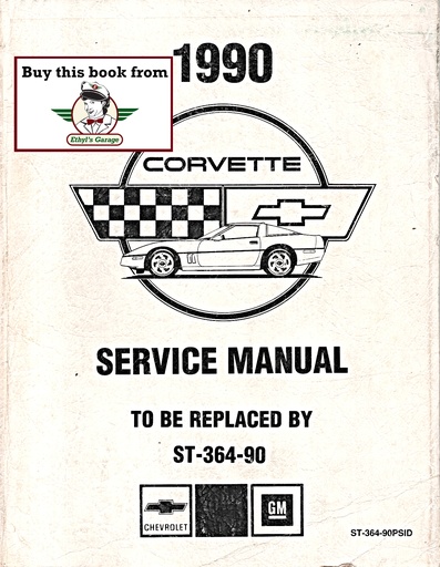 [CH1990ST36490PSIDA] 1990 Chevrolet Corvette Preliminary Factory Shop Service Repair Manual