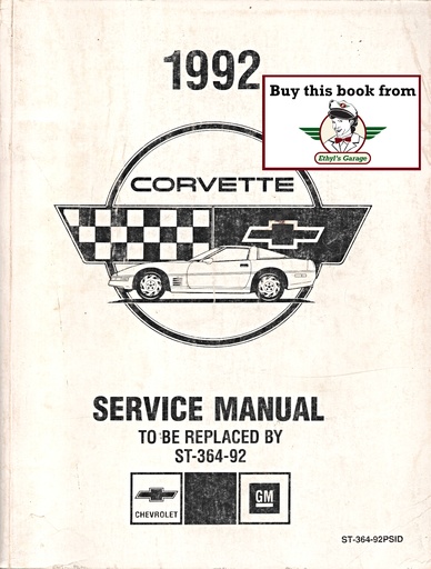 [CH1992ST38492PSIDA] 1992 Chevrolet Corvette Preliminary Factory Shop Service Repair Manual