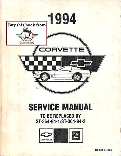 [CH1994ST36494PSIDA] 1994 Chevrolet Corvette Preliminary Factory Shop Service Repair Manual
