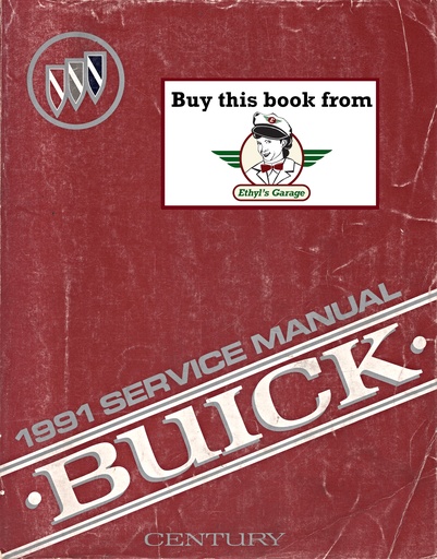 [BU1991CCSMA] 1991 Buick Century OEM Factory Shop Service Repair Manual