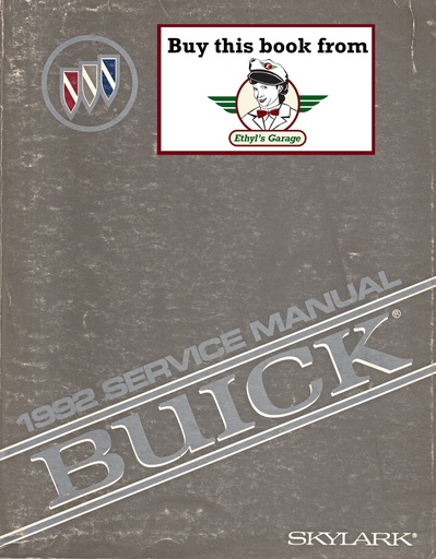 [BU1992SLCSMA] 1992 Buick Skylark OEM Shop Service Repair Manual