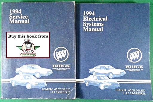 [BU1994LPACSMA/2] 1994 Buick Le Sabre Park Avenue OEM Shop Service Repair Manual