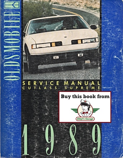 [OL1989CSCSMA] 1989 Oldsmobile Cutlass Supreme OEM Shop Service Repair Maintenance Manual