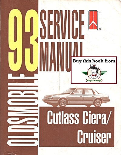 [OL1993CCCCCSMA] 1993 Oldsmobile Cutlass Ciera Cutlass Cruiser OEM Shop Service Repair Chassis Manual