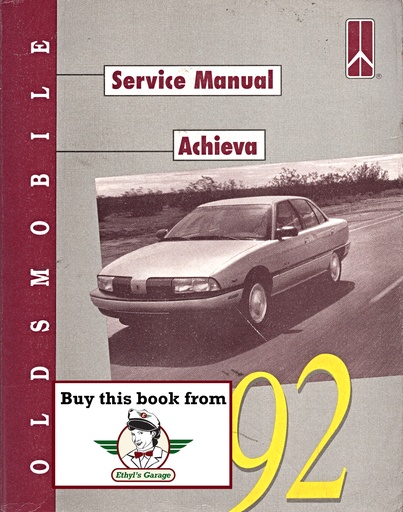 [OL1992ACSMA] 1992 Oldsmobile Achieva OEM Shop Service Repair Maintenance Manual