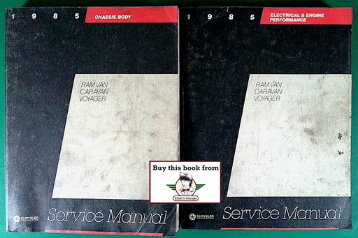 [MOP1985813705006A/2] 1985 Dodge Ram Mini Van, Dodge Caravan, & Plymouth Voyager Front-Wheel-Drive Van/Wagon Shop Repair Service Manual 2 Vol. Set w/Wiring Diagrams