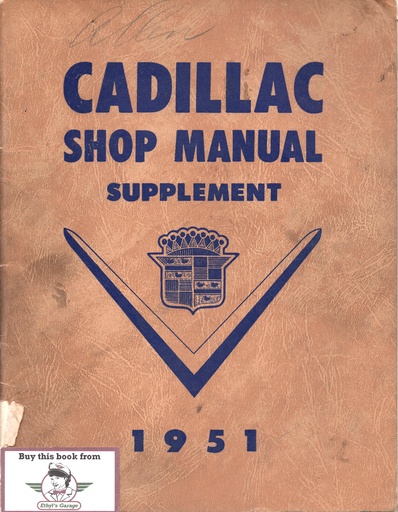 [CA195115MA] 1951 Cadillac Shop Service Repair Manual Supplement