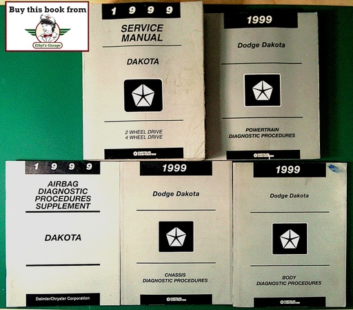 [MOP1999813709110A/5] 1999 Dodge Dakota Factory Shop Repair Service and Diagnostic Manuals 5 Vol. Set