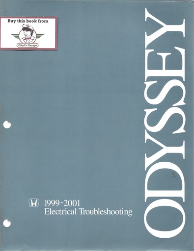 [61S0X02EL] 1999-2001 Honda Odyssey Electrical Troubleshooting Manual ETM