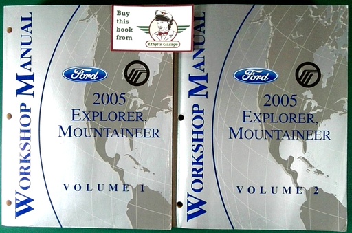 [FO1995FCS-12199-05-1/2/2A] 2005 Ford Explorer and Mercury Mountaineer Original OEM Factory Shop Service Workshop Manual 2 Vol Set