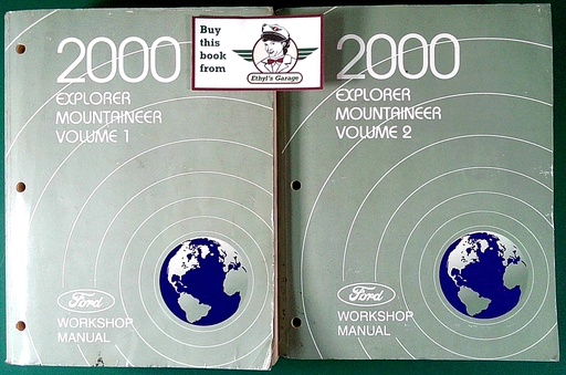 [FO2000FCS12199001/2/2A] 2000 Ford Explorer, Mercury Mountaineer Original Factory Shop Service Workshop Manual Set