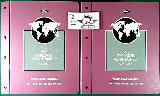 [FO1997FCS12199971/2/2A] 1997 Ford Explorer and Mercury Mountaineer Original OEM Factory Shop Service Workshop Manual 2 Vol Set