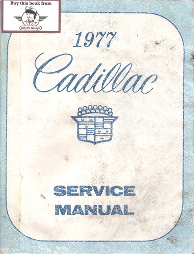 [CA19771099915A] 1977 Cadillac Shop Service Repair Manual