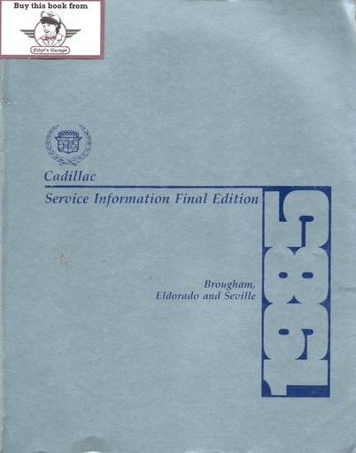 [CA1985H2212A] 1985 Cadillac Brougham/Eldorado/Seville Factory Shop Service Repair Manual