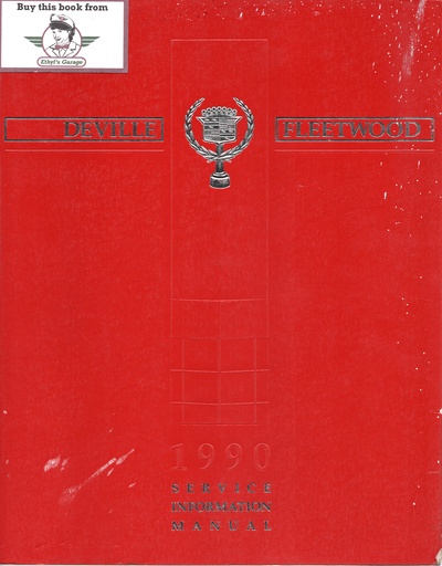 [CA1990H2714A] 1990 Cadillac DeVille and Fleetwood Shop Service Repair Manual