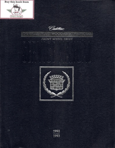 [CA1992H2914A] 1992-1993 Cadillac DeVille, Fleetwood, Sixty Special Factory Shop Service Repair Manual