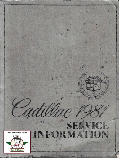 [CA1981S1808A] 1981 Cadillac Service Information Factory Service Manual