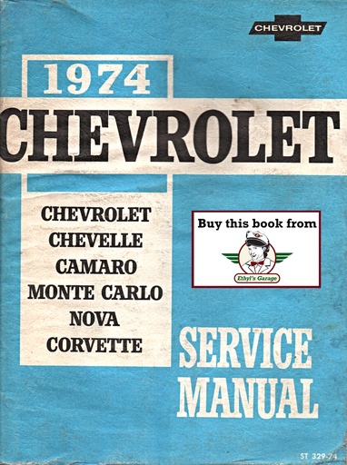 [CH1974ST32974A] 1974 Chevrolet Passenger Car Chassis Repair Maintenance Shop Service Manual