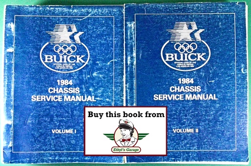 [BU1984CSMA/2] 1984 Buick OEM Shop Service Chassis Repair Manual—Regal Grand National T Type, Riviera T Type, Century Estate Wagon, Electra Estate Wagon + All Models